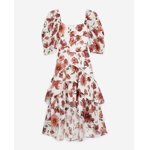The Kooples Long Dress With Smocking And Floral Print